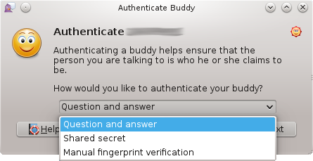 First step of buddy authentication